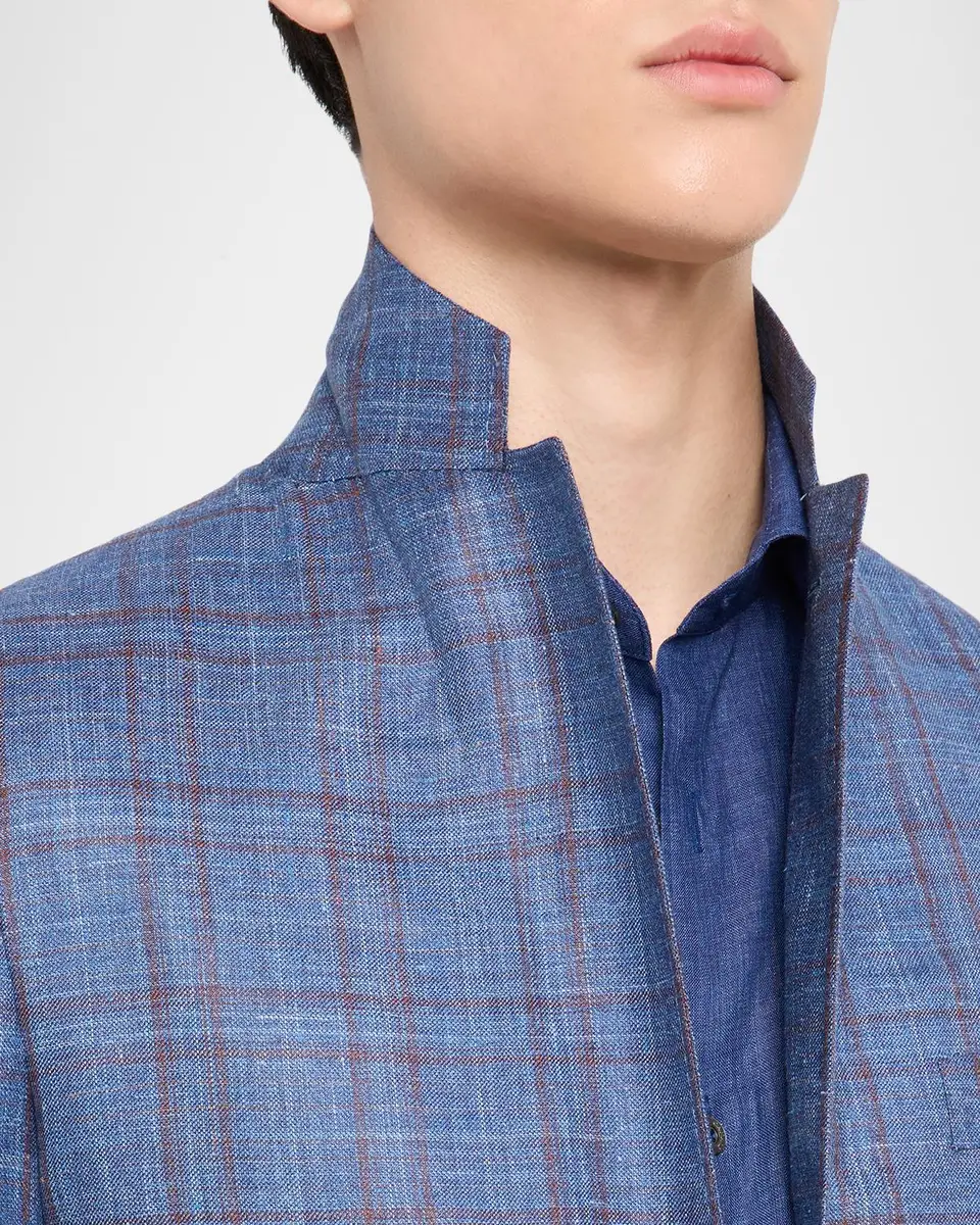 Canali Men's Check Single-Breasted Sport Coat | Thumbnail 8 Canali Men's Check Single-Breasted Sport Coat | Thumbnail 8