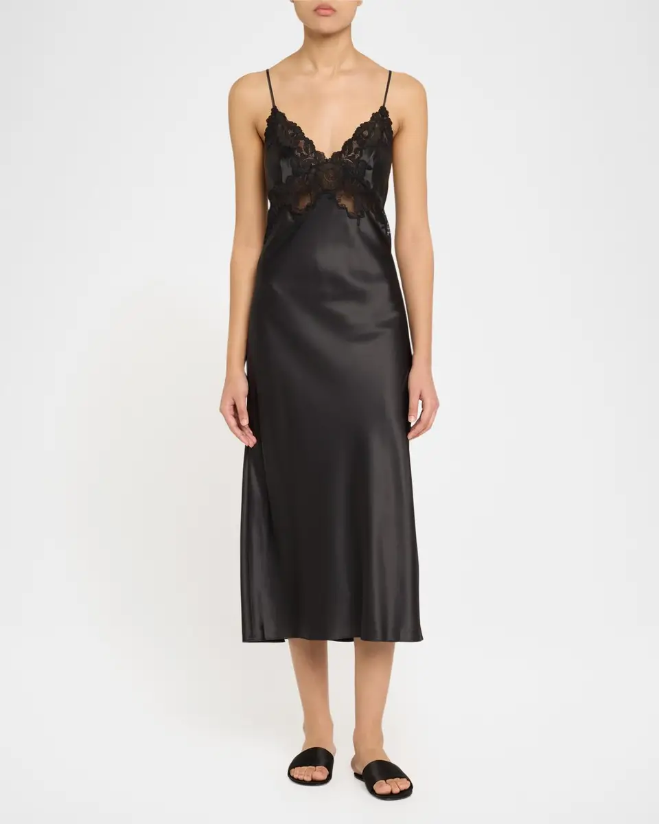 Natori Peony Glamour Lace-Trim Nightgown | Thumbnail 2 Natori Peony Glamour Lace-Trim Nightgown | Thumbnail 2
