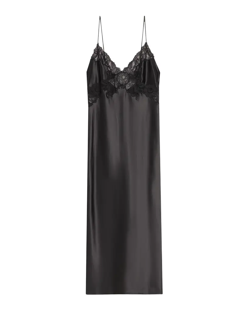 Natori Peony Glamour Lace-Trim Nightgown