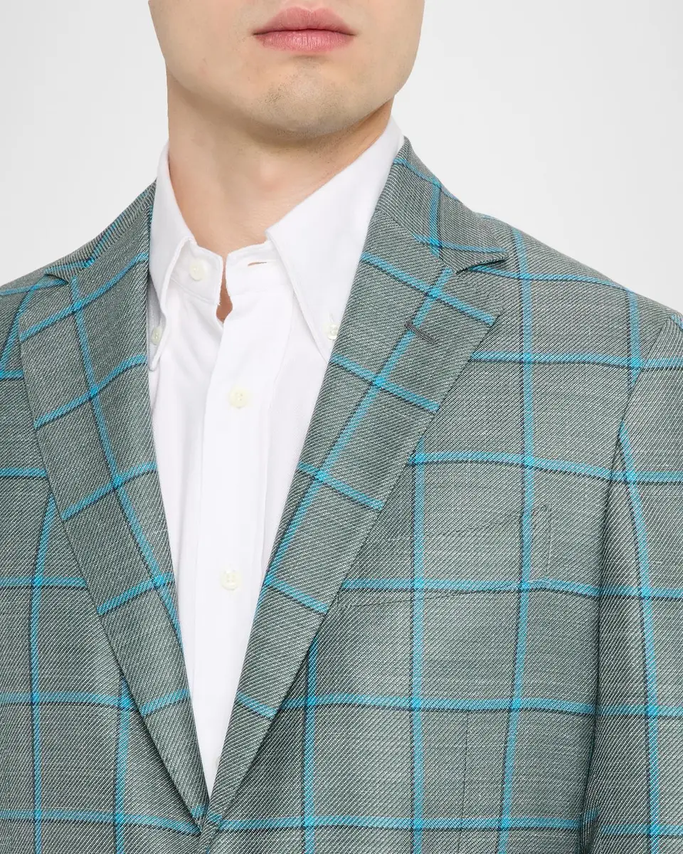 Sartorio Men's Wool and Silk Windowpane Check Sport Coat | Thumbnail 5 Sartorio Men's Wool and Silk Windowpane Check Sport Coat | Thumbnail 5