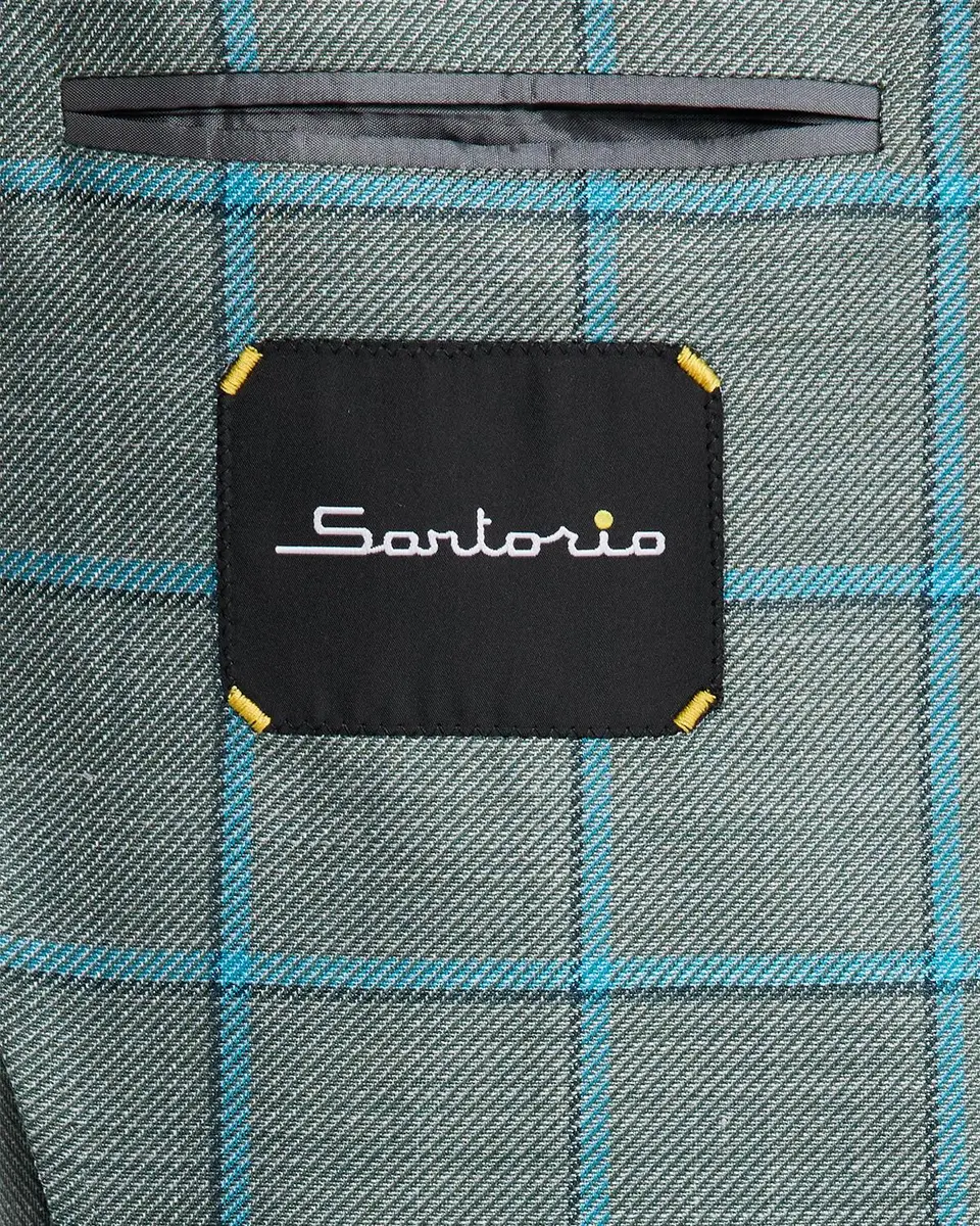 Sartorio Men's Wool and Silk Windowpane Check Sport Coat | Thumbnail 6 Sartorio Men's Wool and Silk Windowpane Check Sport Coat | Thumbnail 6