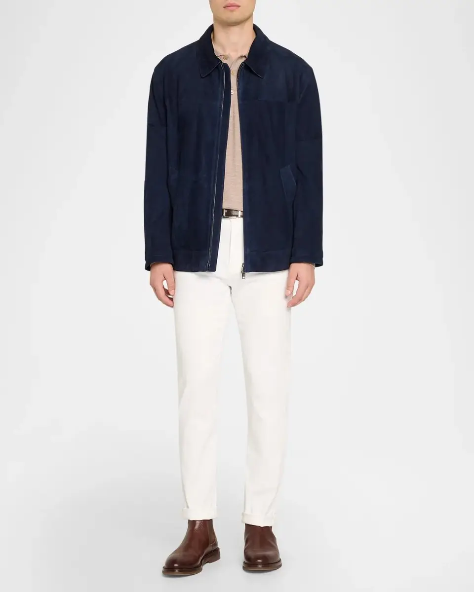 Brioni Men's Cashmere-Silk Polo Sweater | Thumbnail 2 Brioni Men's Cashmere-Silk Polo Sweater | Thumbnail 2