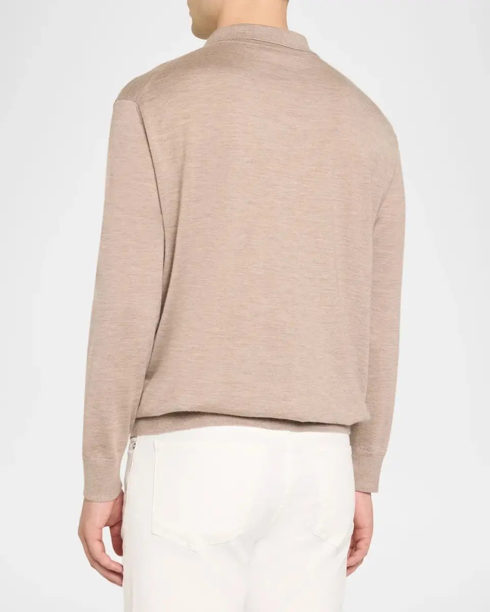 Brioni Men's Cashmere-Silk Polo Sweater | Thumbnail 3 Brioni Men's Cashmere-Silk Polo Sweater | Thumbnail 3