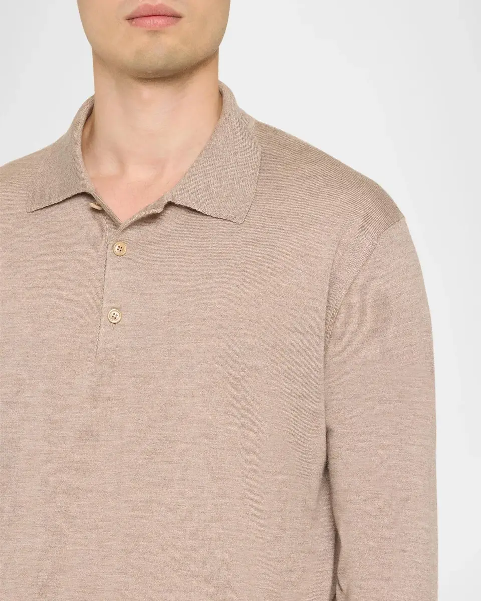 Brioni Men's Cashmere-Silk Polo Sweater | Thumbnail 6 Brioni Men's Cashmere-Silk Polo Sweater | Thumbnail 6