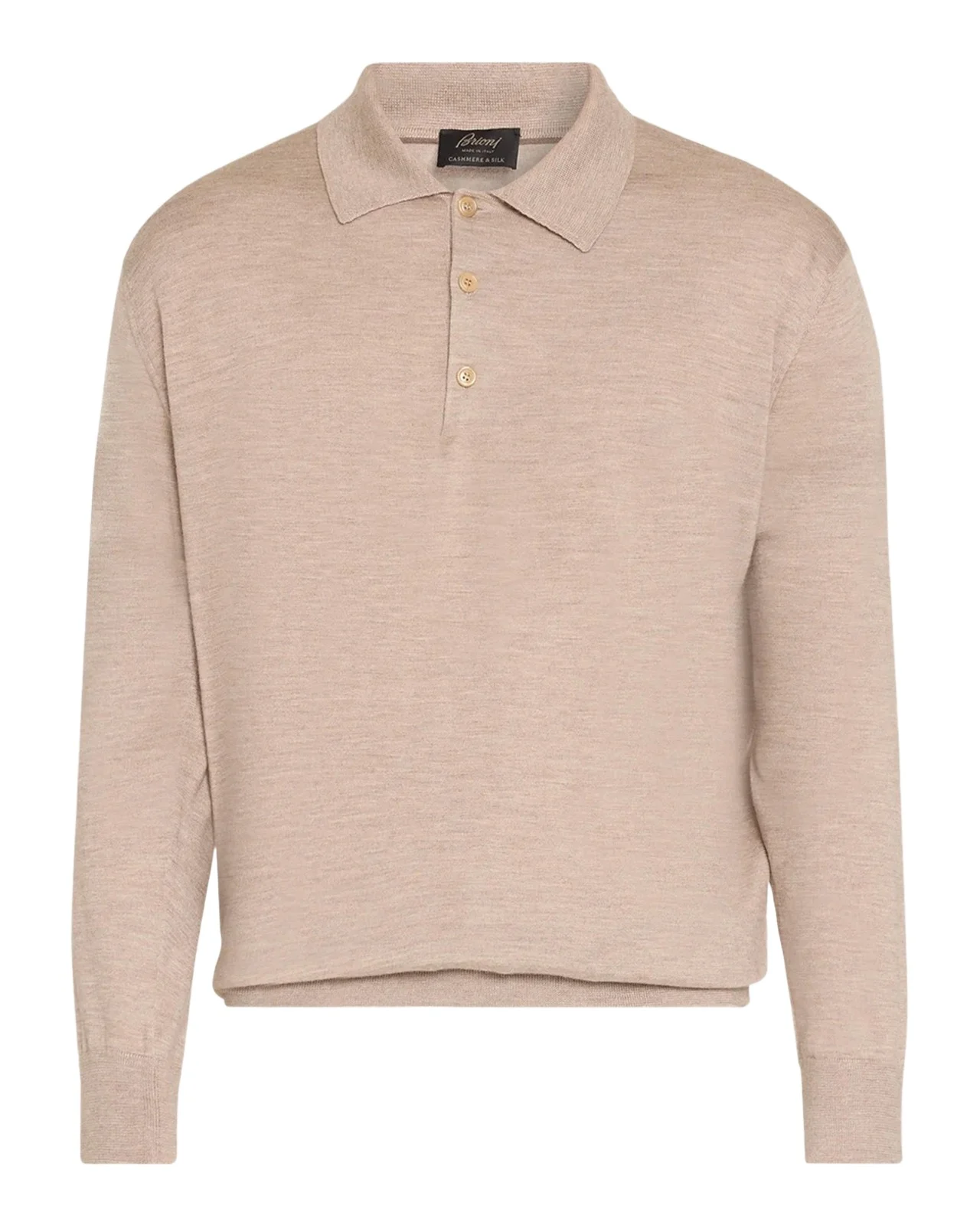 Brioni Men's Cashmere-Silk Polo Sweater