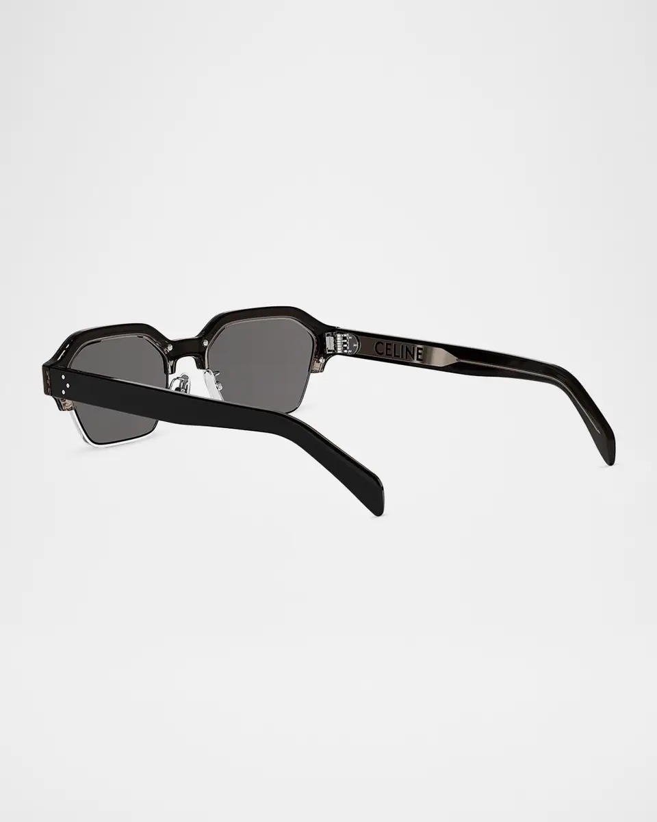 Celine Men's Acetate and Nylon Geometric Combi Sunglasses | Thumbnail 4 Celine Men's Acetate and Nylon Geometric Combi Sunglasses | Thumbnail 4