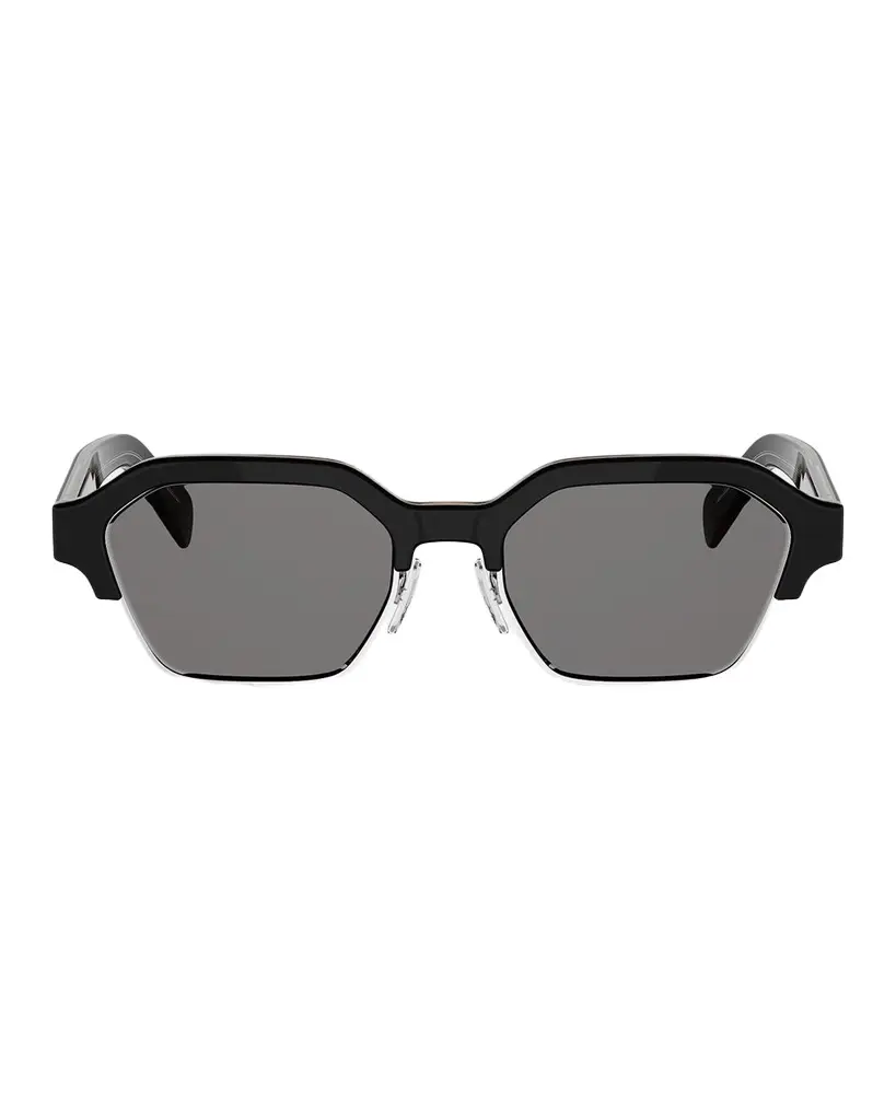 Celine Men's Acetate and Nylon Geometric Combi Sunglasses