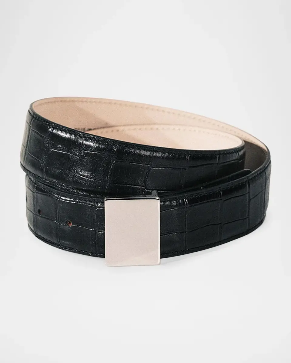 Déhanche Brandt Alligator-Embossed Leather Belt | Thumbnail 2 Déhanche Brandt Alligator-Embossed Leather Belt | Thumbnail 2