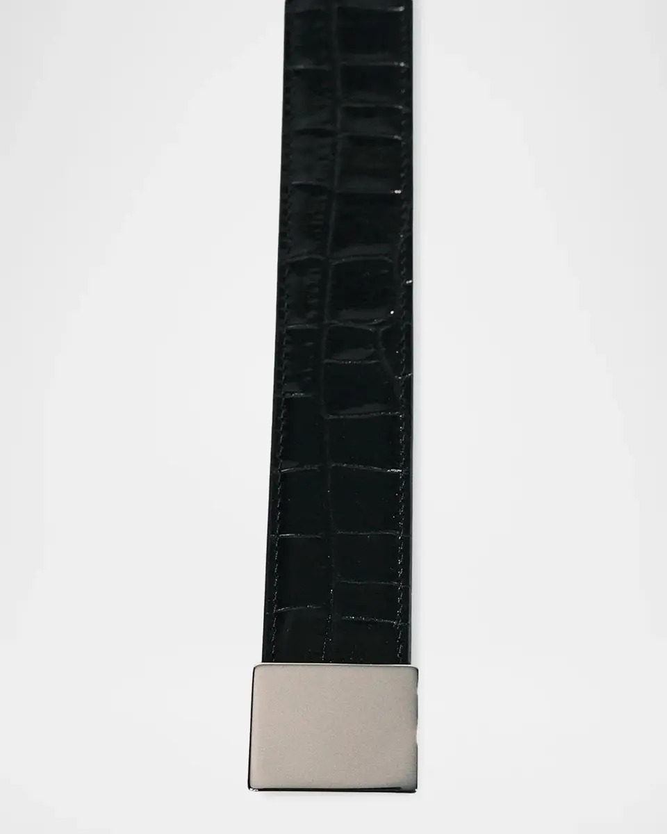 Déhanche Brandt Alligator-Embossed Leather Belt | Thumbnail 3 Déhanche Brandt Alligator-Embossed Leather Belt | Thumbnail 3
