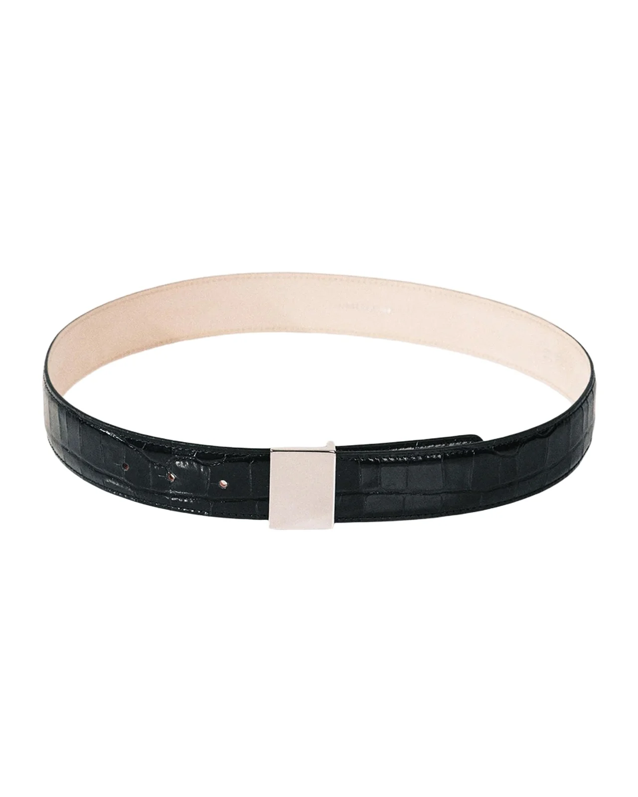 Brandt Alligator-Embossed Leather Belt Brandt Alligator-Embossed Leather Belt