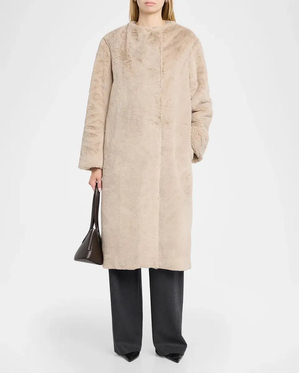 Maria McManus Faux Fur Long Car Coat | Thumbnail 2