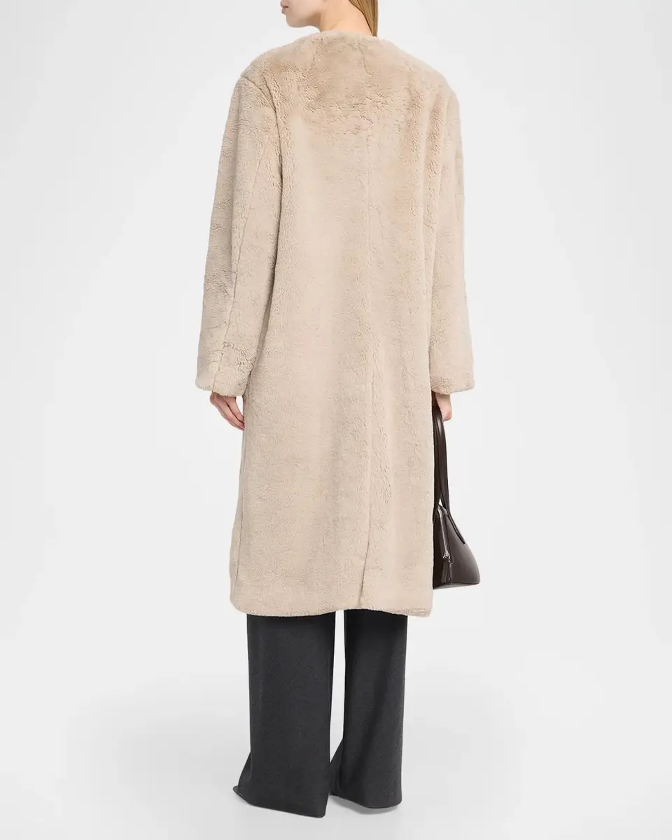 Maria McManus Faux Fur Long Car Coat | Thumbnail 3