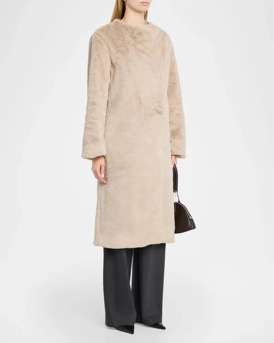Maria McManus Faux Fur Long Car Coat | Thumbnail 4