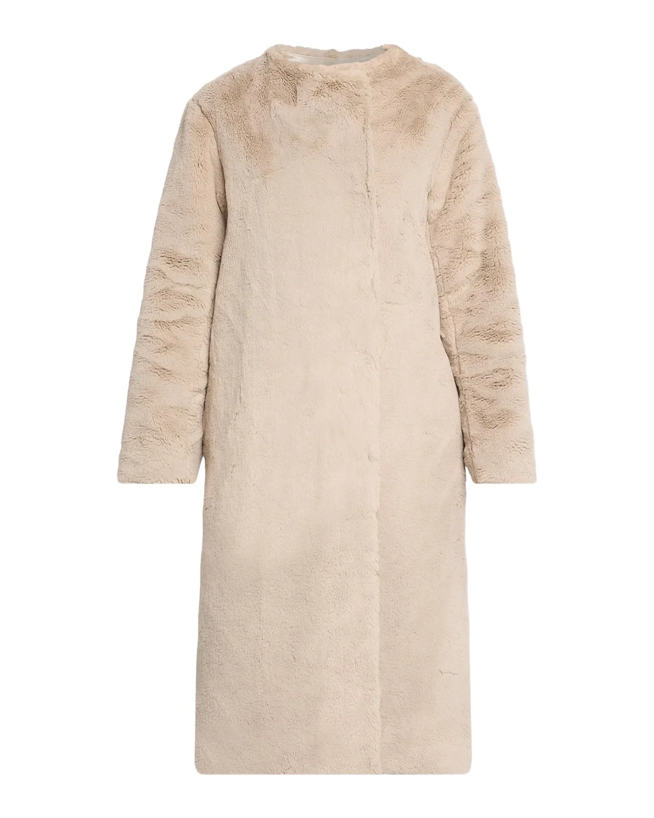 Maria McManus Faux Fur Long Car Coat