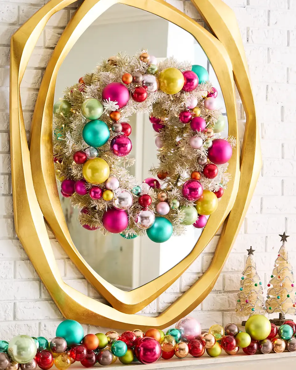 Cody Foster & Co 30" Pre-Lit Flocked Wreath