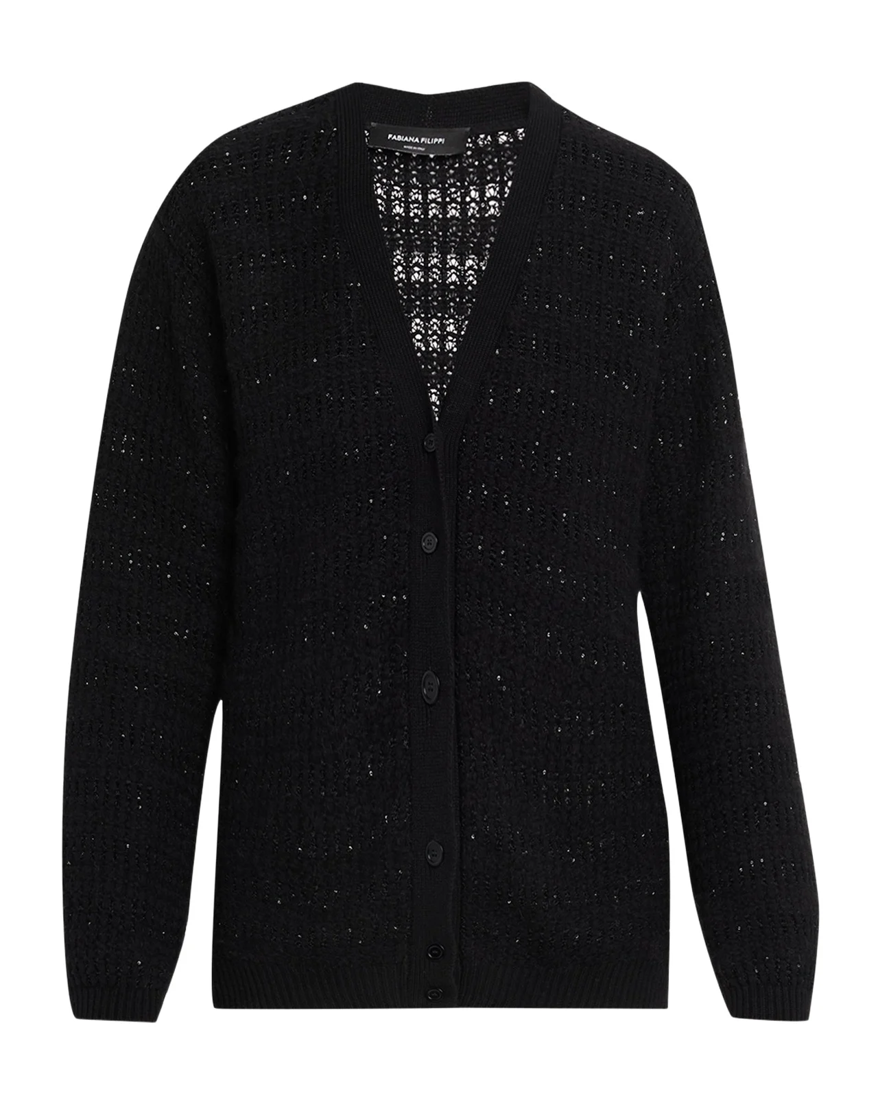 Fabiana Filippi Sequin Wool-Mohair Cardigan