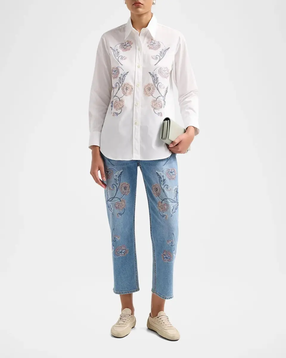 Libertine Montecito Embellished Straight-Leg Boyfriend Crop Jeans | Thumbnail 2 Libertine Montecito Embellished Straight-Leg Boyfriend Crop Jeans | Thumbnail 2