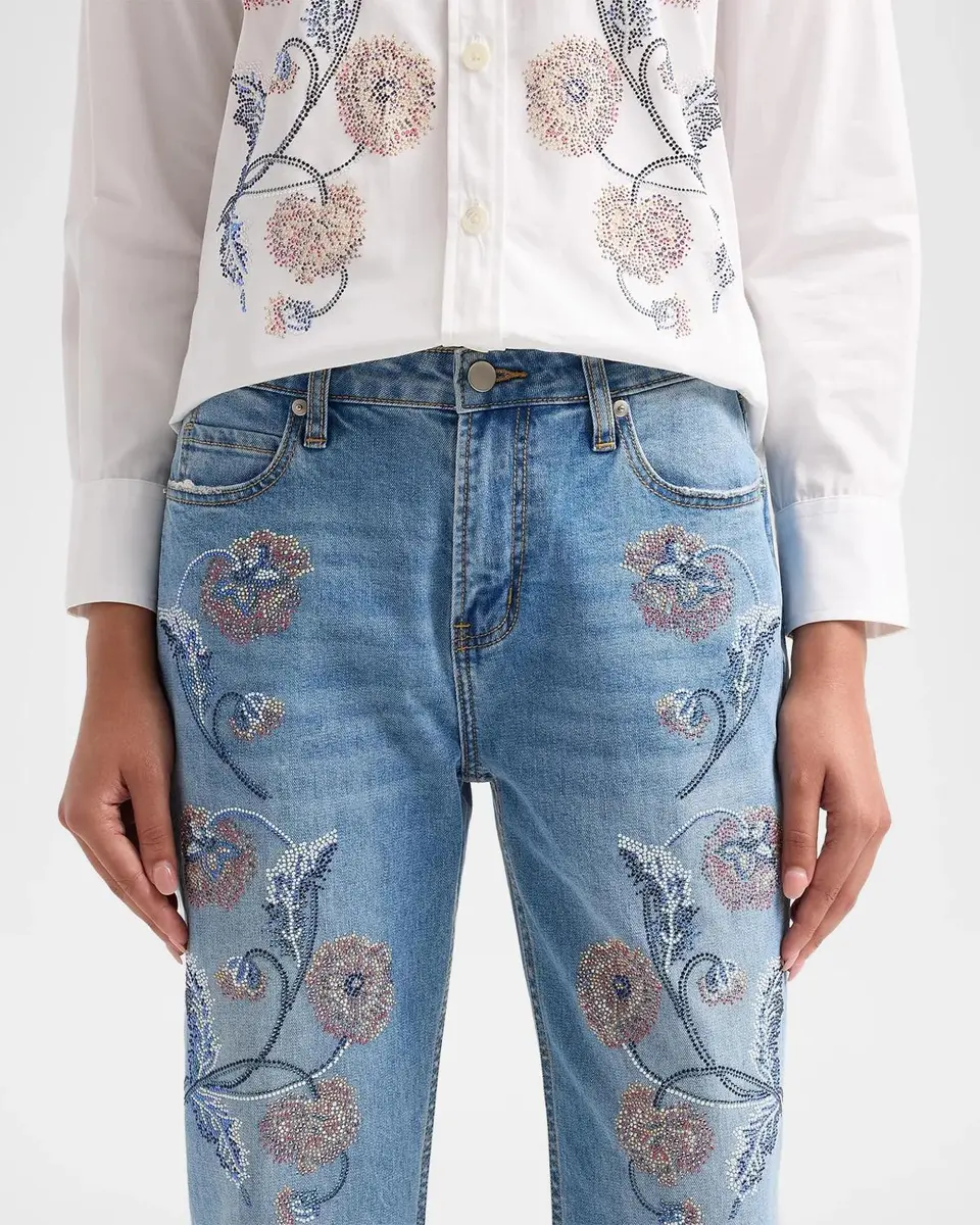 Libertine Montecito Embellished Straight-Leg Boyfriend Crop Jeans | Thumbnail 5 Libertine Montecito Embellished Straight-Leg Boyfriend Crop Jeans | Thumbnail 5