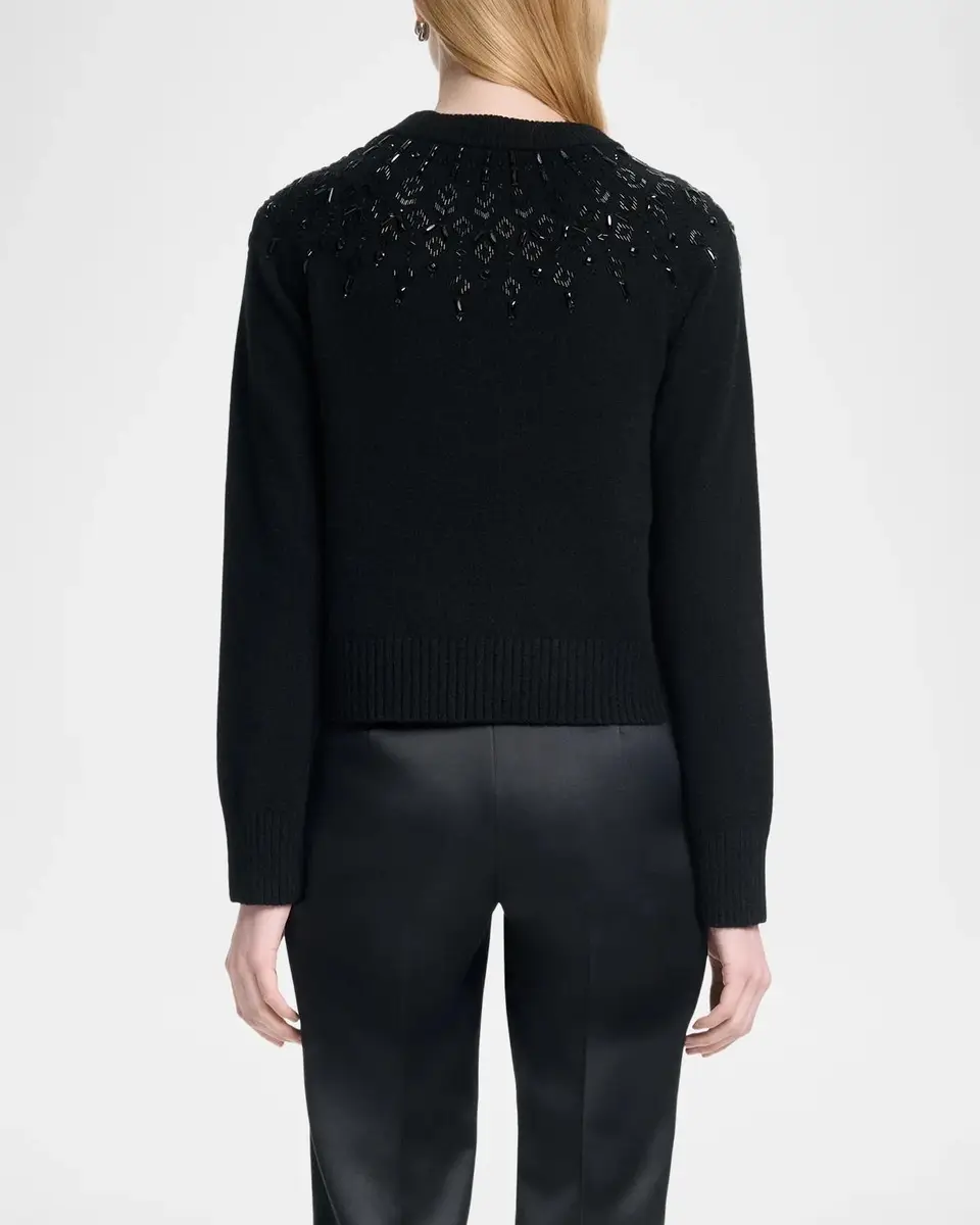 Altuzarra Harold Fair Isle Beaded Wool Crewneck Sweater | Thumbnail 3 Altuzarra Harold Fair Isle Beaded Wool Crewneck Sweater | Thumbnail 3
