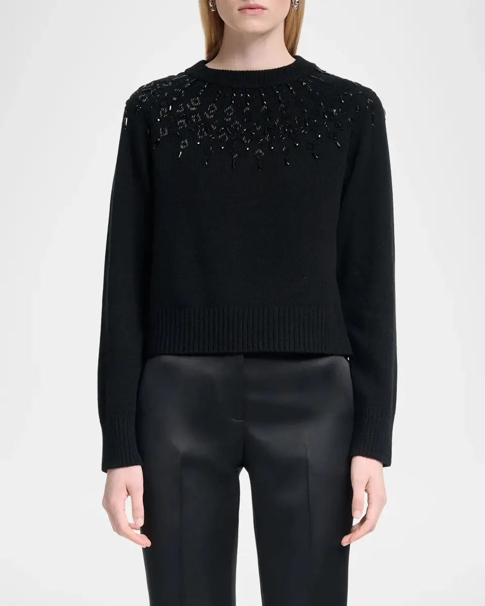 Altuzarra Harold Fair Isle Beaded Wool Crewneck Sweater | Thumbnail 4 Altuzarra Harold Fair Isle Beaded Wool Crewneck Sweater | Thumbnail 4