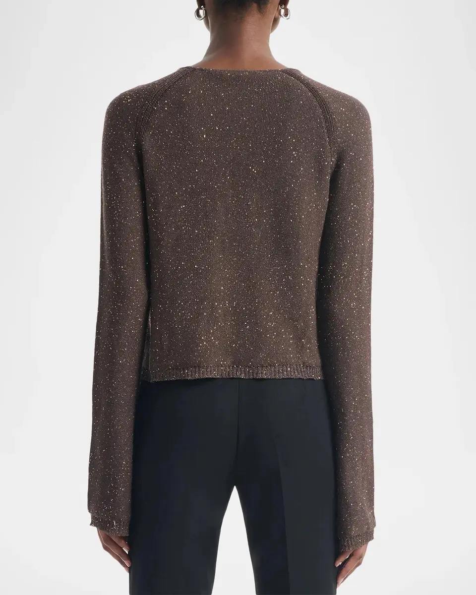 Altuzarra Woody Paillette Wool Fared-Sleeve Sweater | Thumbnail 3 Altuzarra Woody Paillette Wool Fared-Sleeve Sweater | Thumbnail 3