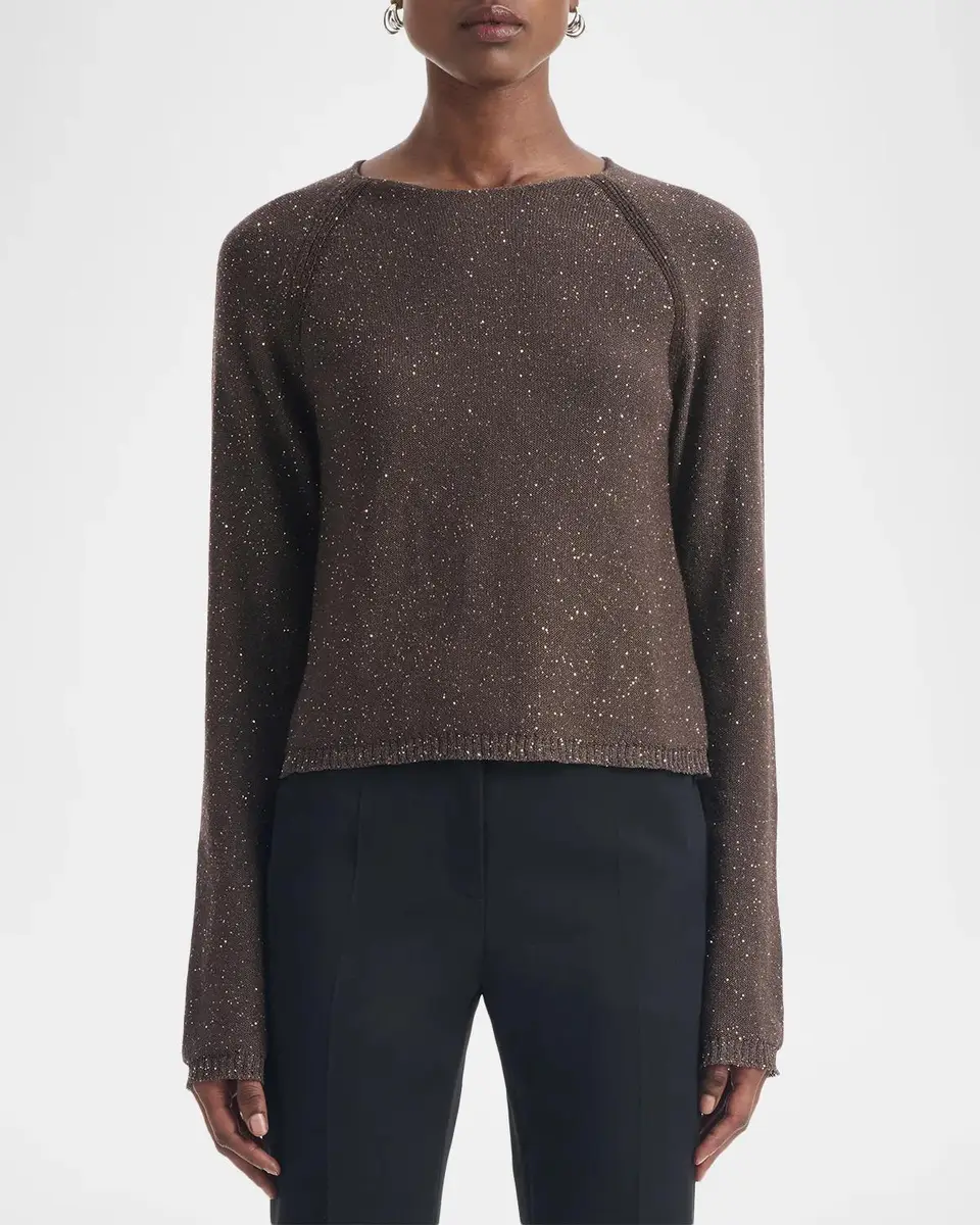 Altuzarra Woody Paillette Wool Fared-Sleeve Sweater | Thumbnail 4 Altuzarra Woody Paillette Wool Fared-Sleeve Sweater | Thumbnail 4