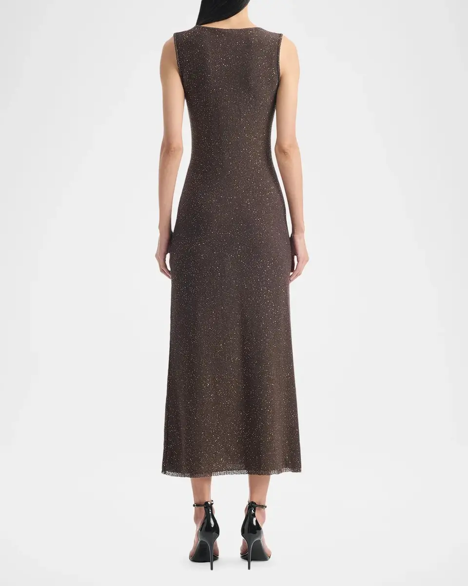 Altuzarra Marks V-Neck Shimmering Knit Sleeveless Midi Dress | Thumbnail 3 Altuzarra Marks V-Neck Shimmering Knit Sleeveless Midi Dress | Thumbnail 3