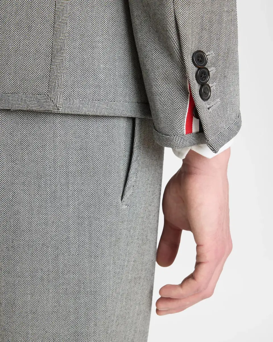 Thom Browne Men's Fit 1 Herringbone Wool Single-Breasted Sport Coat | Thumbnail 5