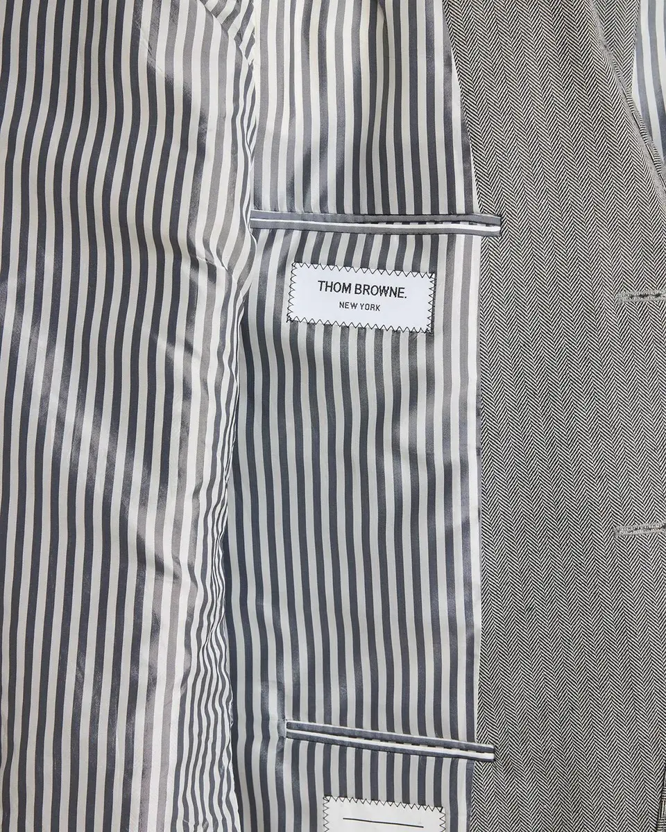 Thom Browne Men's Fit 1 Herringbone Wool Single-Breasted Sport Coat | Thumbnail 6