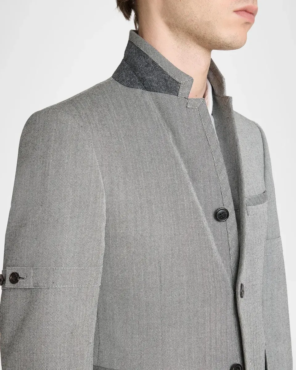 Thom Browne Men's Fit 1 Herringbone Wool Single-Breasted Sport Coat | Thumbnail 7