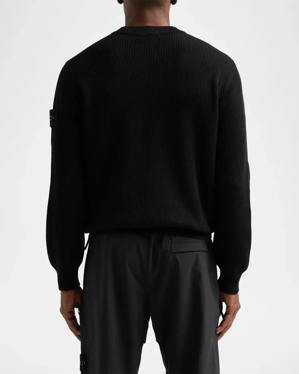 Stone Island Men's Maglieria Cotton Rib Long-Sleeve T-Shirt | Thumbnail 3 Stone Island Men's Maglieria Cotton Rib Long-Sleeve T-Shirt | Thumbnail 3