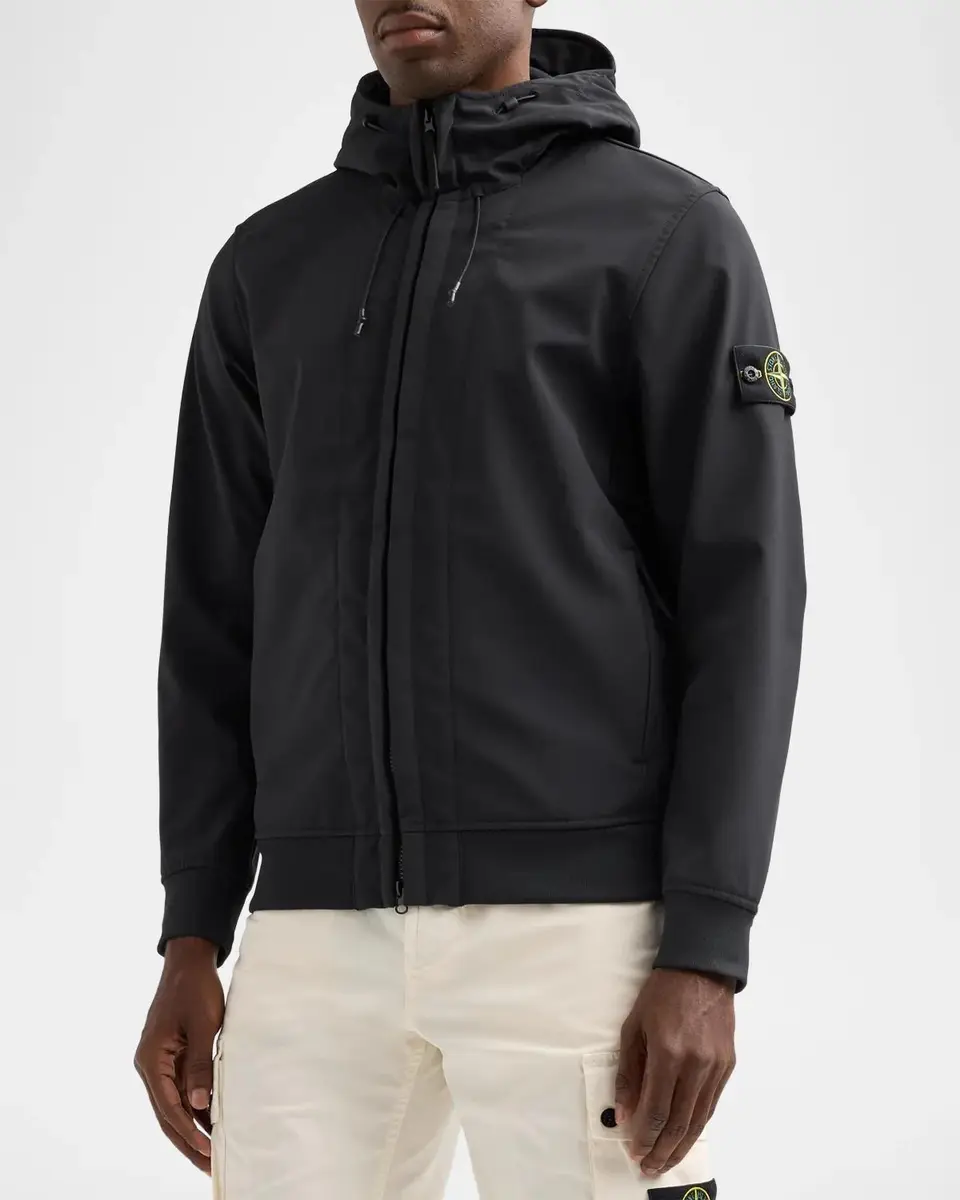 Stone Island Men's Stretch Full-Zip Hoodie | Thumbnail 4 Stone Island Men's Stretch Full-Zip Hoodie | Thumbnail 4