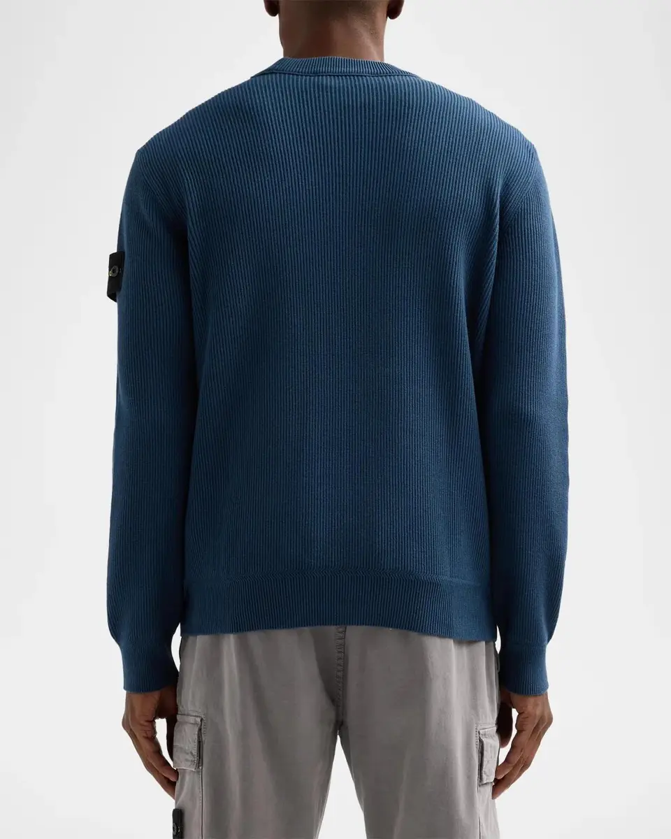 Stone Island Men's Maglieria Cotton Rib Long-Sleeve T-Shirt | Thumbnail 3 Stone Island Men's Maglieria Cotton Rib Long-Sleeve T-Shirt | Thumbnail 3
