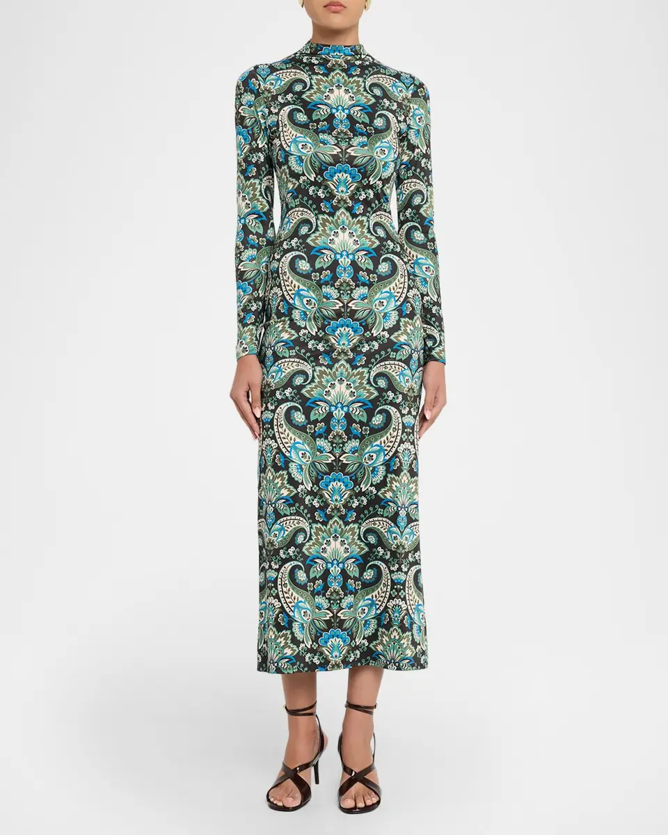Misa Los Angeles Mitra High-Neck Midi Dress | Thumbnail 2 Misa Los Angeles Mitra High-Neck Midi Dress | Thumbnail 2