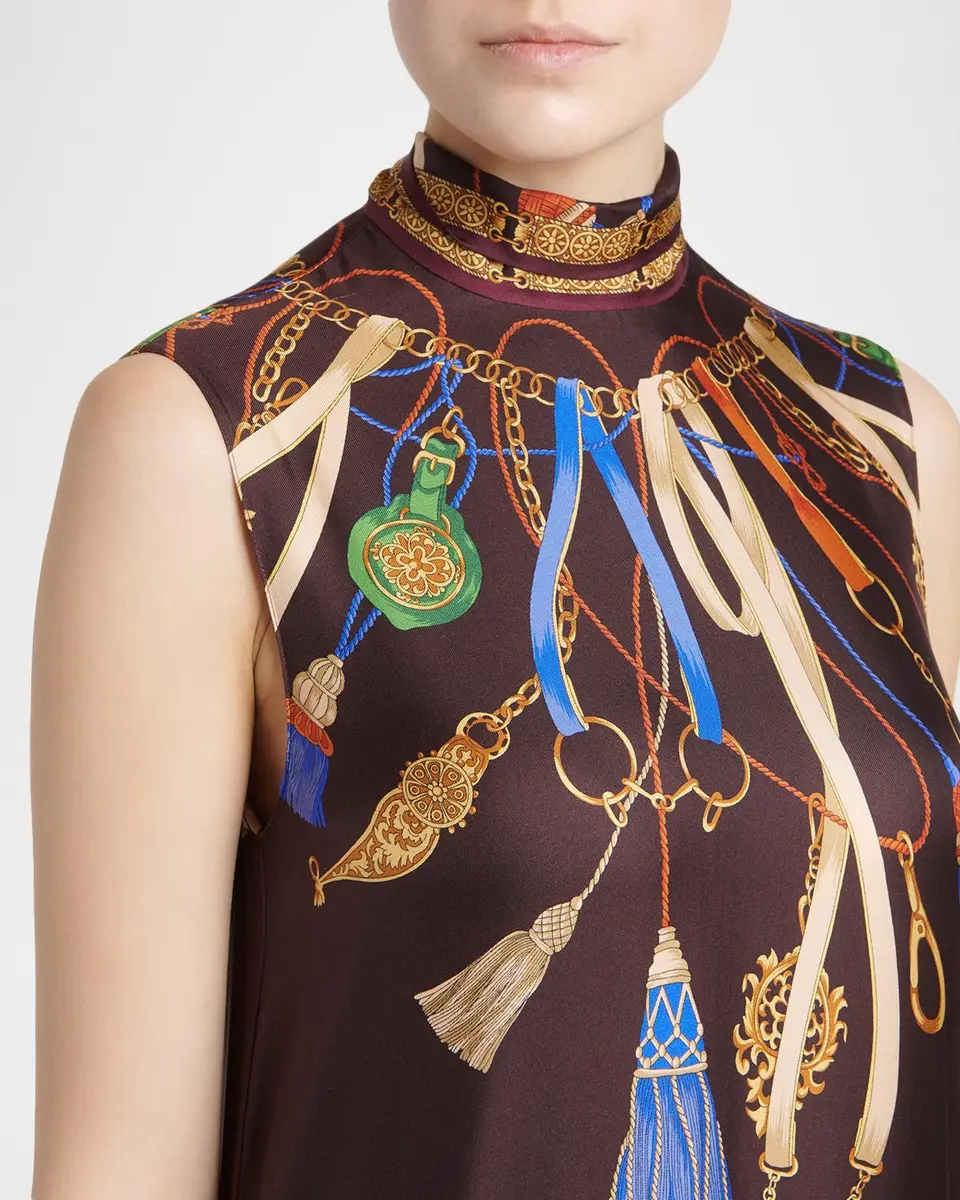 Etro Mock-Neck Foulard-Print Sheer Panel Maxi Dress | Thumbnail 5 Etro Mock-Neck Foulard-Print Sheer Panel Maxi Dress | Thumbnail 5