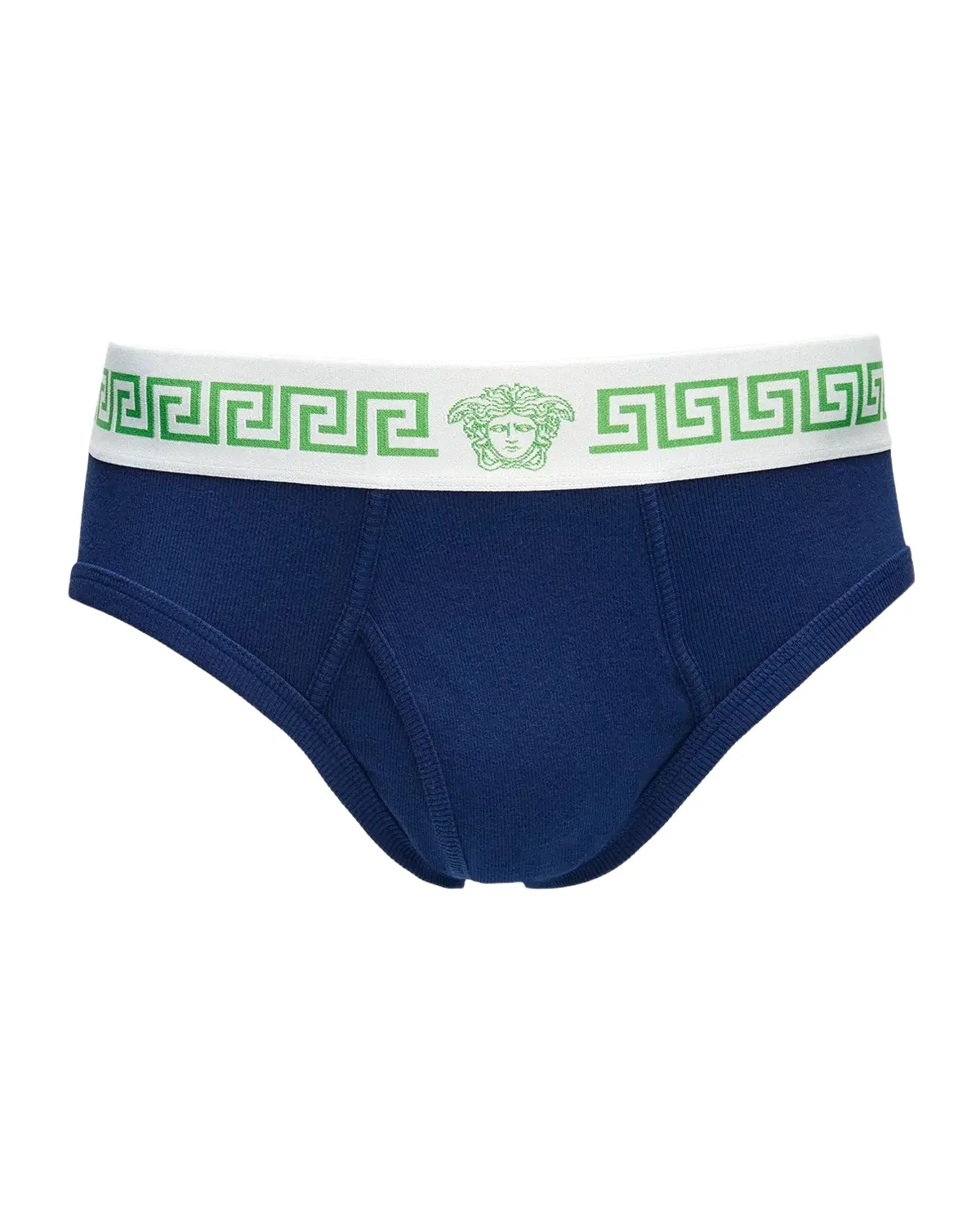 Versace Men's Medusa La Greca Cotton-Rib Briefs