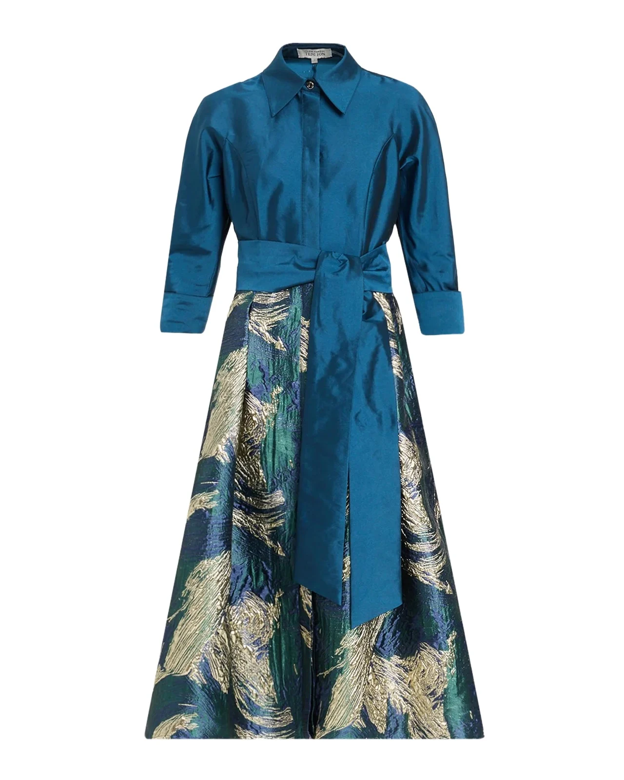 Jacquard Taffeta Midi Shirtdress Jacquard Taffeta Midi Shirtdress