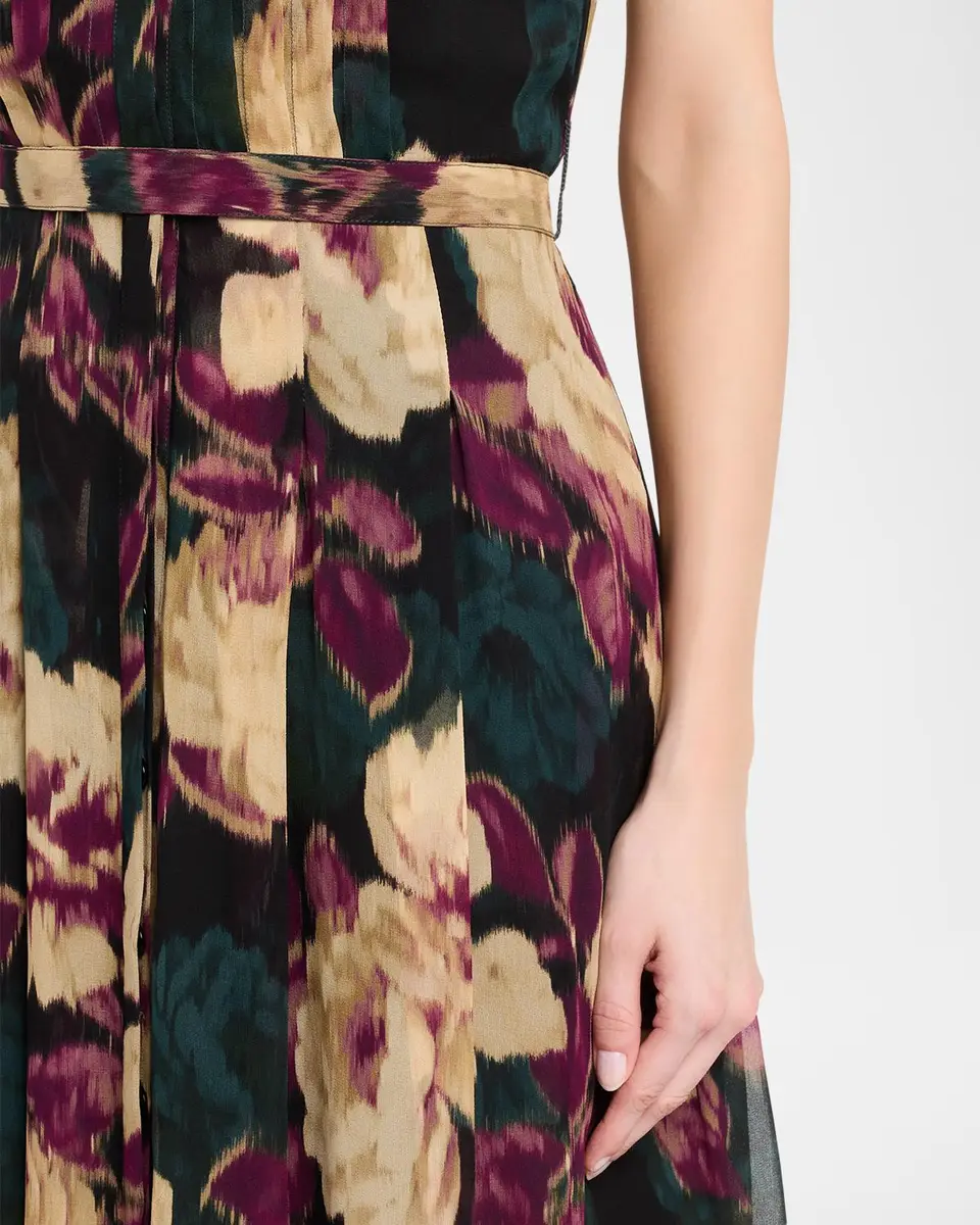 Rickie Freeman for Teri Jon Pleated Floral-Print Chiffon Midi Shirtdress | Thumbnail 5 Rickie Freeman for Teri Jon Pleated Floral-Print Chiffon Midi Shirtdress | Thumbnail 5