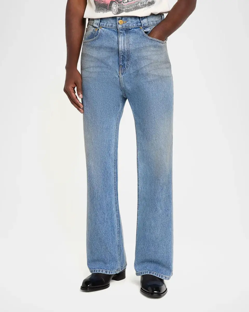 Willy Chavarria Men's Flared Denim Jeans | Thumbnail 4 Willy Chavarria Men's Flared Denim Jeans | Thumbnail 4
