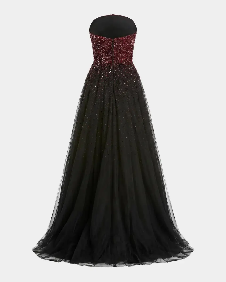 Mac Duggal Embellished Tulle Strapless Ball Gown | Thumbnail 5 Mac Duggal Embellished Tulle Strapless Ball Gown | Thumbnail 5