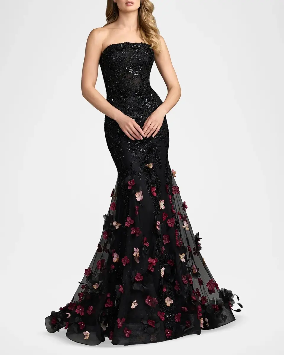 Mac Duggal Embellished Strapless Mermaid Gown | Thumbnail 2 Mac Duggal Embellished Strapless Mermaid Gown | Thumbnail 2