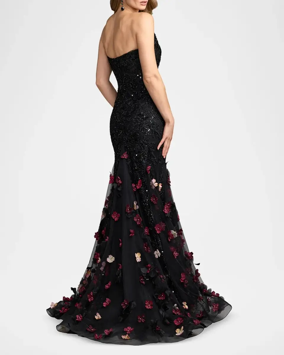 Mac Duggal Embellished Strapless Mermaid Gown | Thumbnail 3 Mac Duggal Embellished Strapless Mermaid Gown | Thumbnail 3
