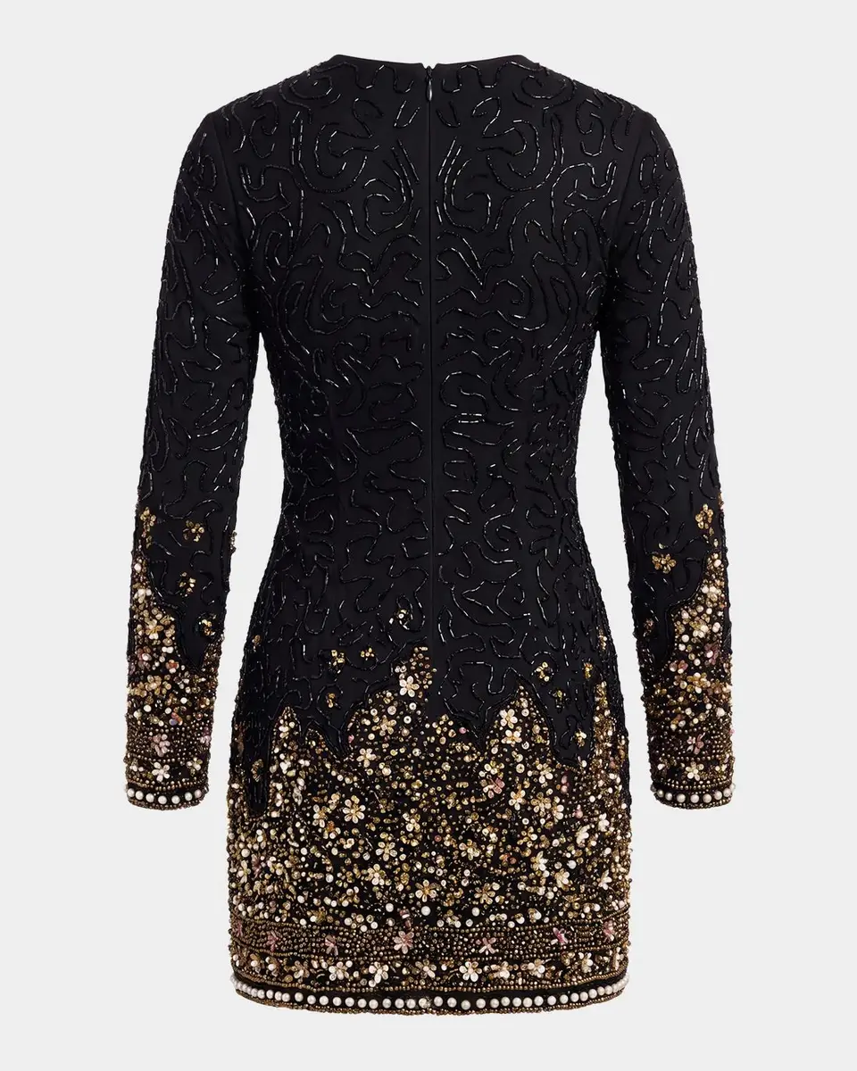 Mac Duggal Embellished Velvet Mini Dress | Thumbnail 5