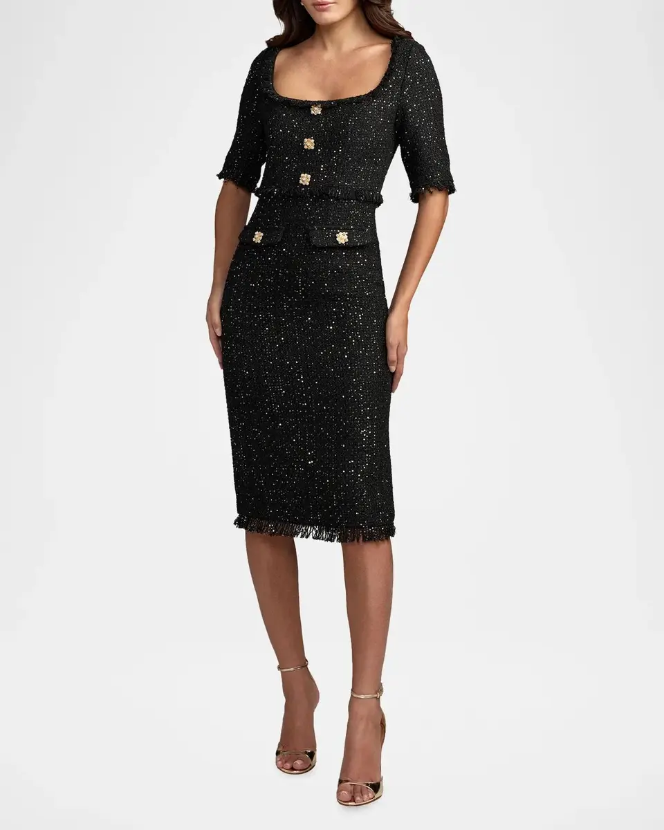Mac Duggal Ieena Midi Dress | Thumbnail 2 Mac Duggal Ieena Midi Dress | Thumbnail 2
