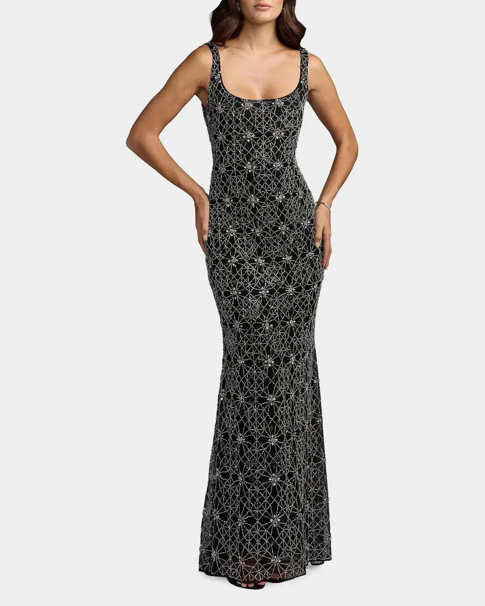 Mac Duggal Embellished Mesh Sleeveless Gown | Thumbnail 2