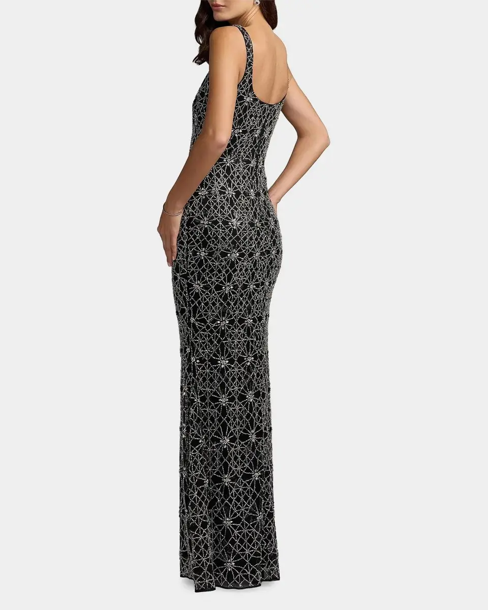 Mac Duggal Embellished Mesh Sleeveless Gown | Thumbnail 3
