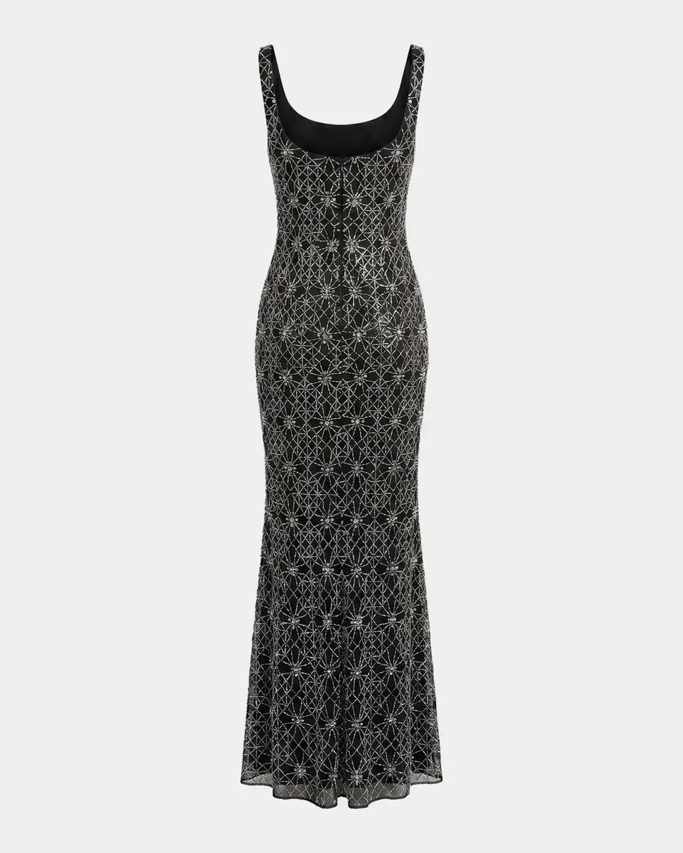 Mac Duggal Embellished Mesh Sleeveless Gown | Thumbnail 5
