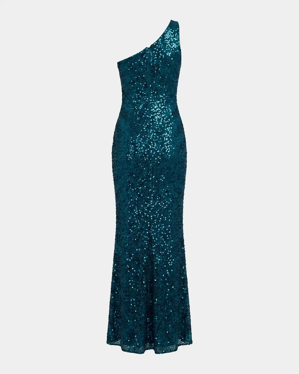 Mac Duggal Floral Mesh One-Shoulder Gown | Thumbnail 5