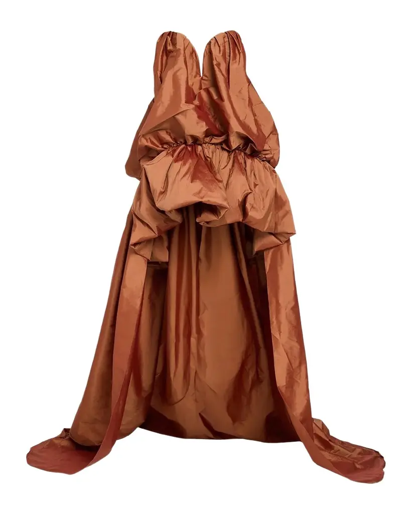 Arlene Strapless High-Low Taffeta Gown Arlene Strapless High-Low Taffeta Gown