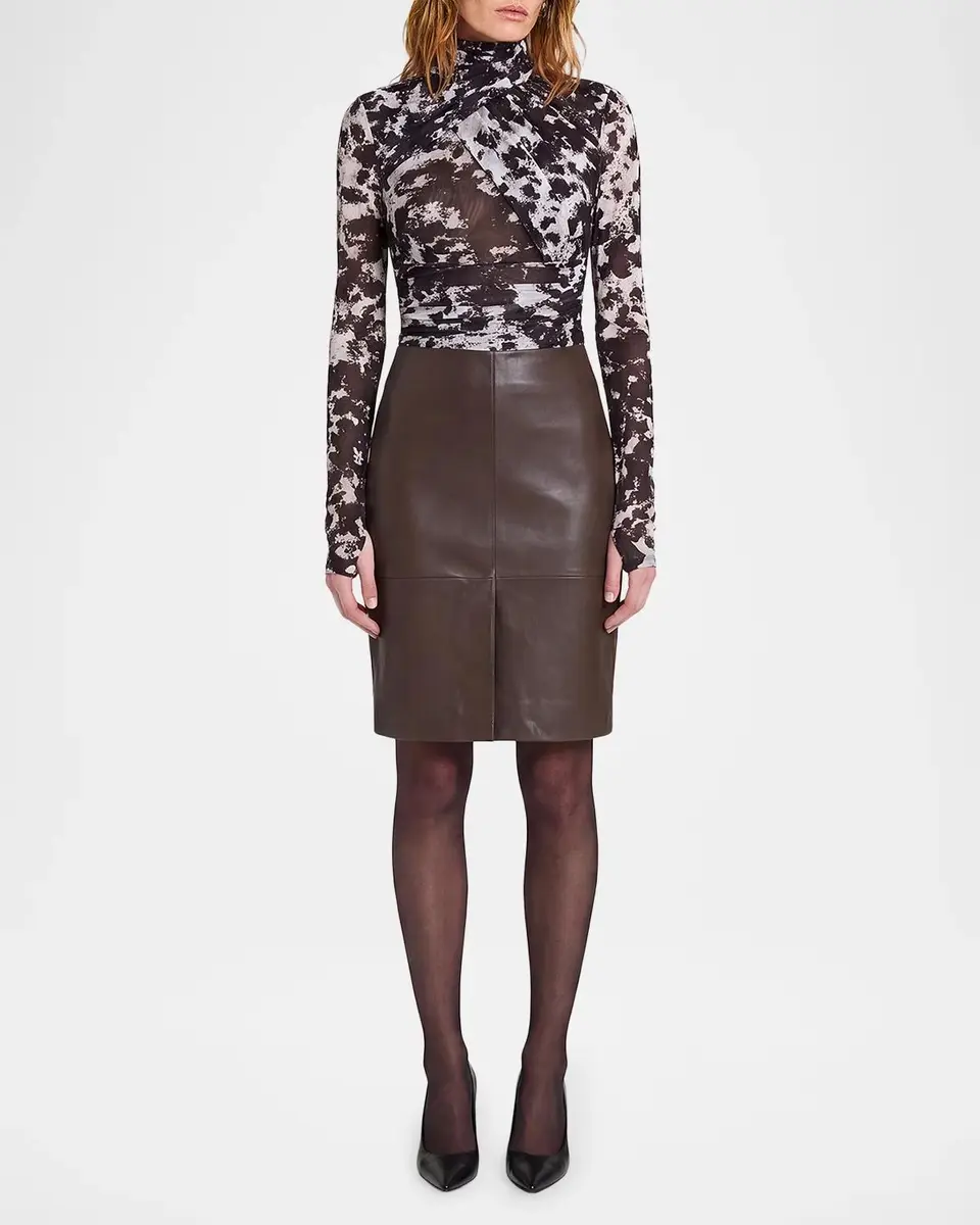 NICHOLAS Ivy Mesh Gathered Long Sleeve Top | Thumbnail 2 NICHOLAS Ivy Mesh Gathered Long Sleeve Top | Thumbnail 2